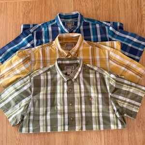 Duluth Trading Co Button Down Shirt Mens XL Multi Excellent Plaid Lot of 3